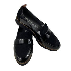 Dr. Scholl's Webster Black Wedge Patent Leather Loafer Womens Size 7M